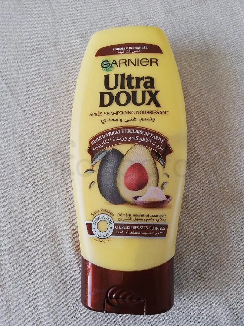 GARNIER ULTRA DOUX APRES-SHAMPOOING A L'HUILE D'AVOCAT ET BEURRE DE KARITE 200ML