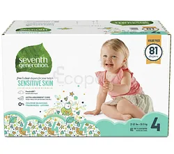 SEVENTH GENERATION FREE ET CLEAR COUCHES PUR ET SIMPLE TAILLE 4 BOITE DE 81