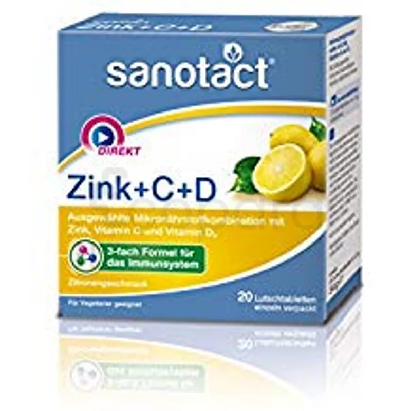 SANOTACT DIREKT ZINK+C+D BOITE DE 20 COMPRIMES