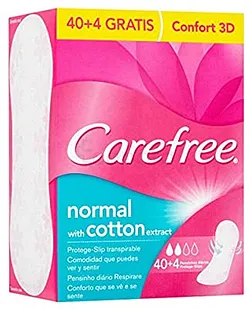 CAREFREE PROTEGE-SLIPS NORMAL WITH COTTON EXTRACT BOITE DE 44