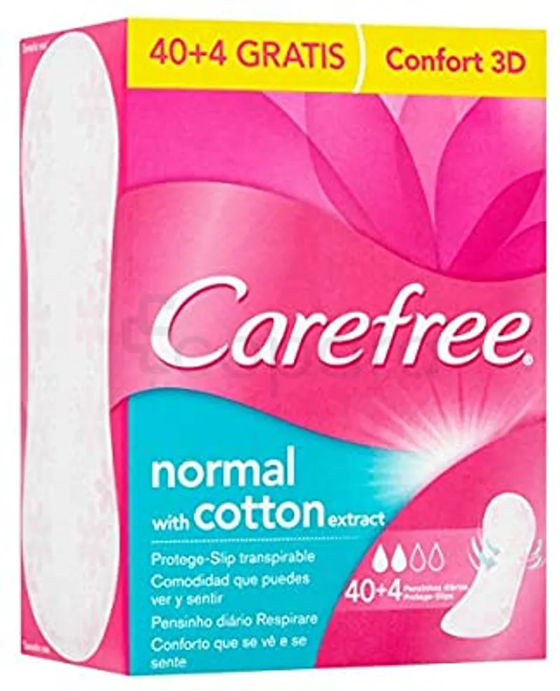 CAREFREE PROTEGE-SLIPS NORMAL WITH COTTON EXTRACT BOITE DE 44