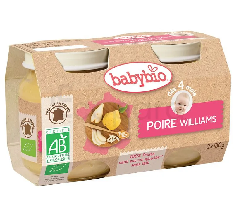 BABYBIO PETIT POT POIRE WILLIAMS 2*130G