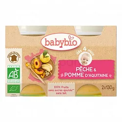 BABYBIO PETIT POT PECHE POMME D'AQUITAINE 2*130G