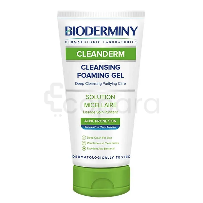 BIODERMINY CLEANDERM GEL MOUSSANT SOLUTION PEAU GRASSE ET ACNÉIQUE 150ML