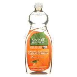 SEVENTH GENERATION DETERGENT A VAISSELLE NATUREL CLEMENTINE ZEST ET LEMONGRASS 739ML