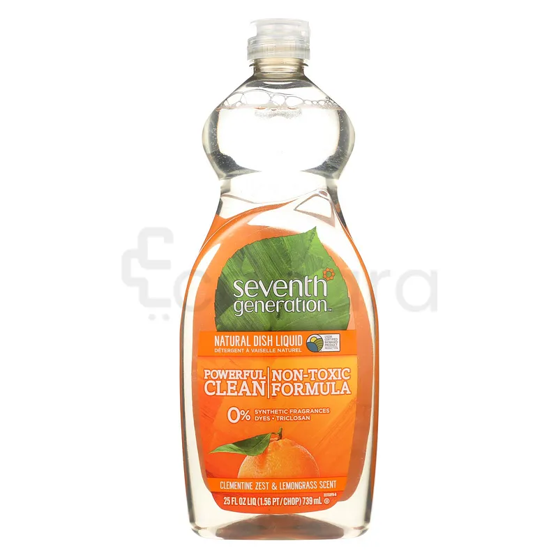 SEVENTH GENERATION DETERGENT A VAISSELLE NATUREL CLEMENTINE ZEST ET LEMONGRASS 739ML