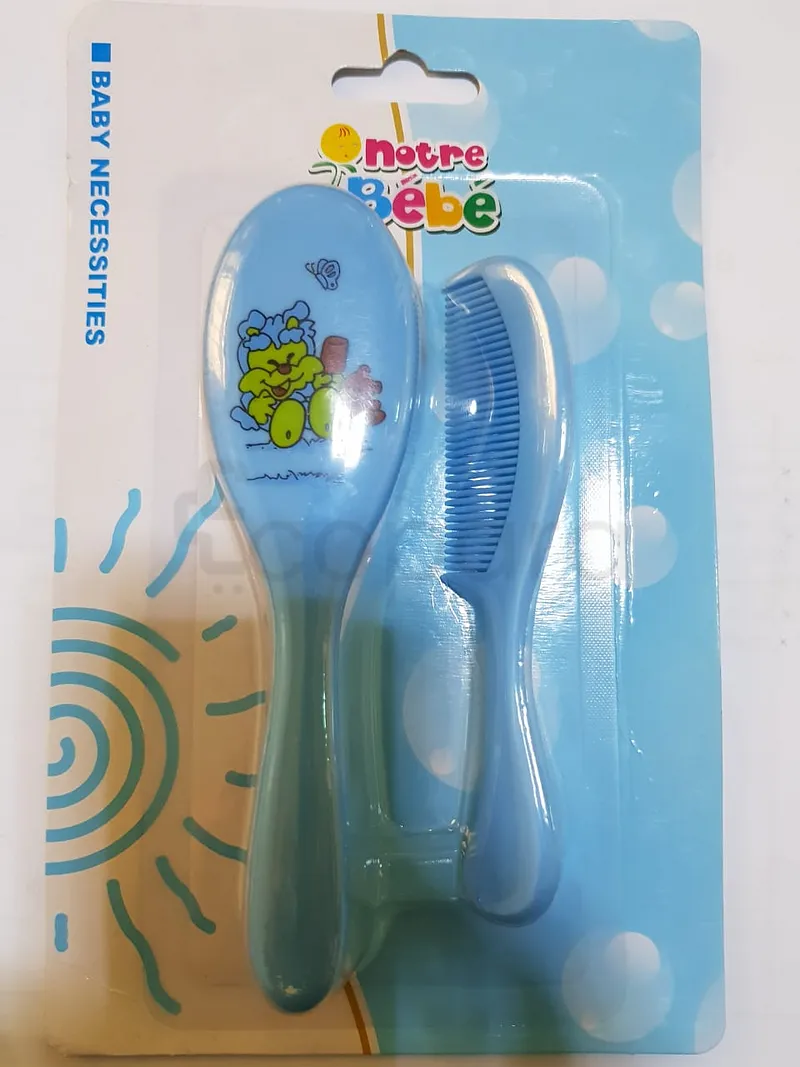 NOTRE BEBE BROSSE ET PEIGNE BLEU REFERENCE BD056-2