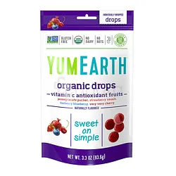 YUM EARTH ORGANIC DROPS VITAMIN C ANTIOXIDANT FRUITS 93.5G