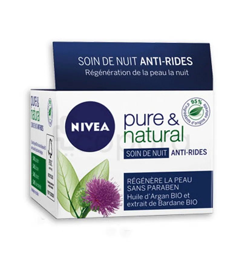 NIVEA PURE & NATUREL ANTI-RIDES SOIN DE NUIT 50ML