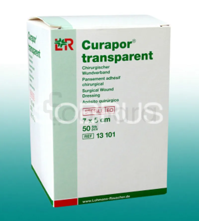 LOHMANN ET RAUSCHER LR CURAPOR TRANSPARENT STERILE 7*5CM BOITE DE 50 REFERENCE 13101