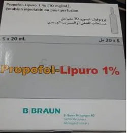 PROPOFOL LIPURO 1% 10MG/ML 20ML BOITE DE 5 AMPOULES INJECTABLES