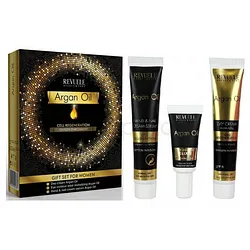 REVUELE ARGAN OIL PACK CELL REGENERATION DAY CREAM + ARGAN OIL + CREAM SERUM HAND AND NAIL