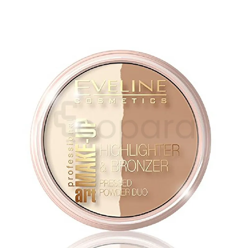 EVELINE POUDRE DUO BRONZER AND HIGHLIGHTER NUMERO 57 GLAM DARK