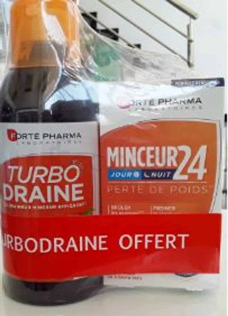 FORTE PHARMA PACK MINCEUR 24 + TURBO DRAINE PECHE 500ML OFFERT