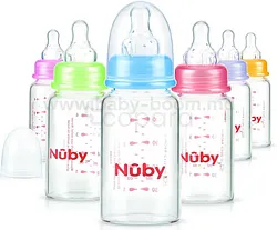 NUBY BIBERON EN VERRE COL STANDARD +0MOIS 120ML REFERENCE ID1178