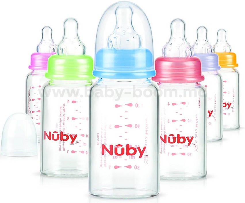 NUBY BIBERON EN VERRE COL STANDARD +0MOIS 120ML REFERENCE ID1178