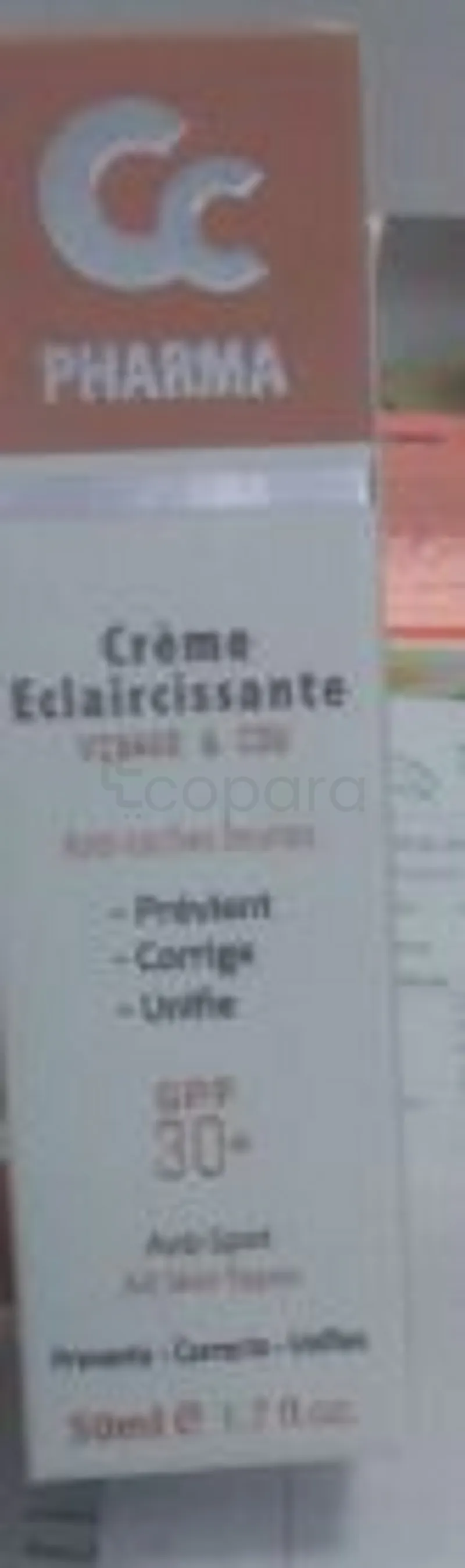 CC PHARMA CREME ECLAIRCISSANTE SPF30 50ML