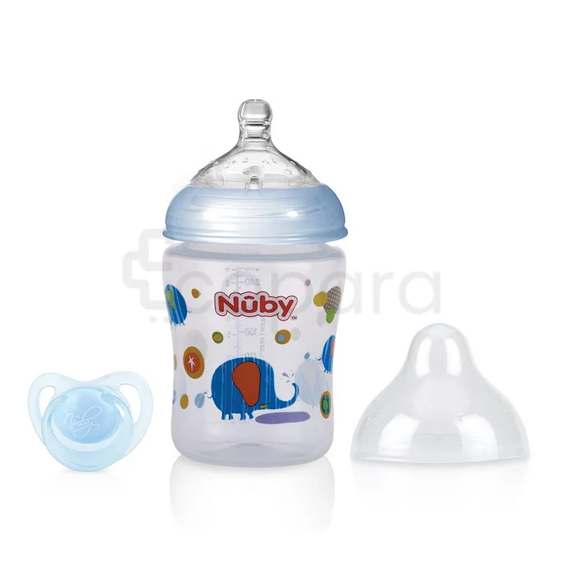 NUBY BIBERON AVEC TETINE ET SUCETTE REFERENCE ID68057