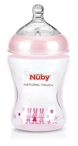 NUBY BIBERON COL LARGE ROSE CLAIR +3MOIS 240ML REFERENCE NT68008