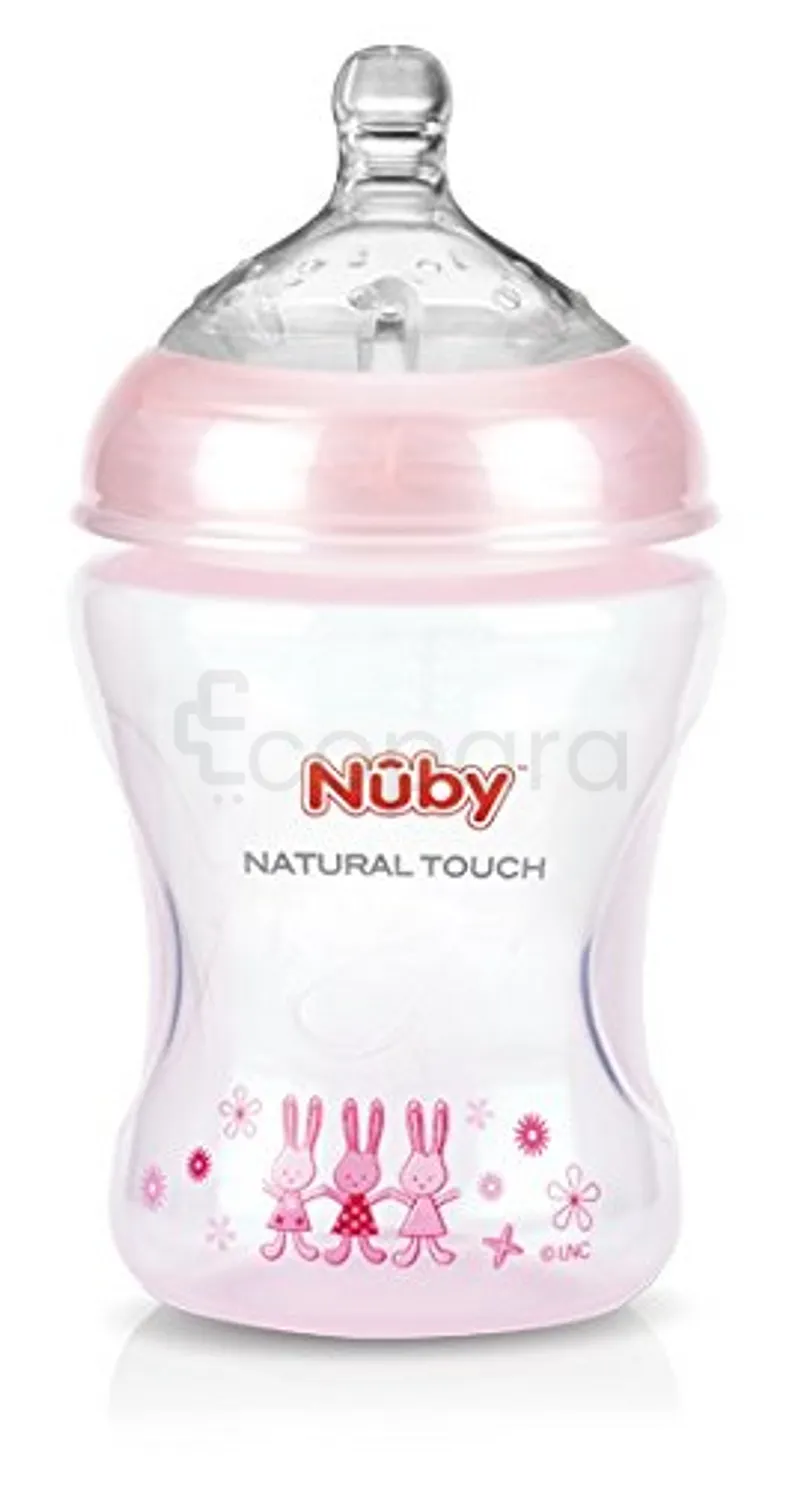 NUBY BIBERON COL LARGE ROSE CLAIR +3MOIS 240ML REFERENCE NT68008