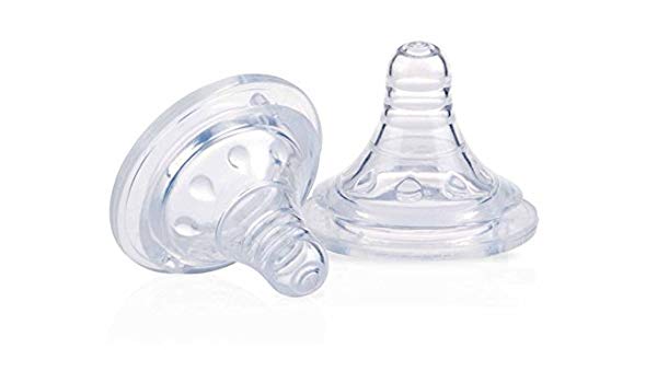NUBY TÉTINES EN SILICONE COL OVAL +3MOIS BOITE DE 2 REFERENCE ID1199