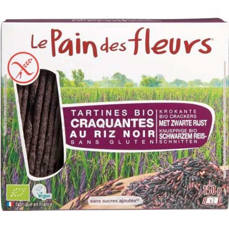 LE PAIN DES FLEURS TARTINES BIO CRAQUANTES AU RIZ NOIR 150G