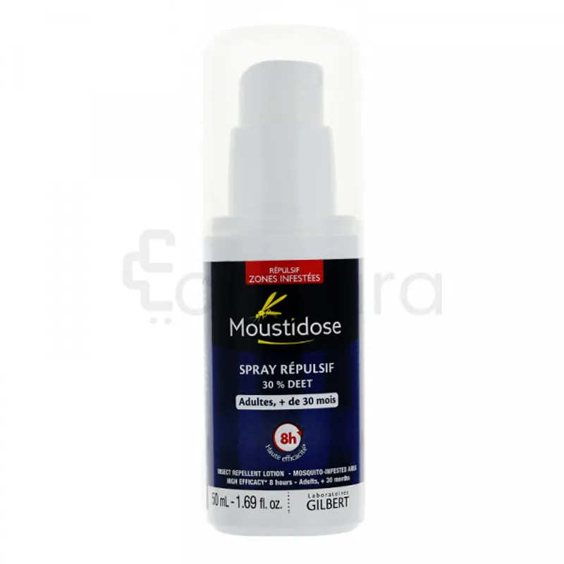 MOUSTIDOSE LOTION REPULSIVE DEET 30% ADULTES ET ENFANTS 50ML