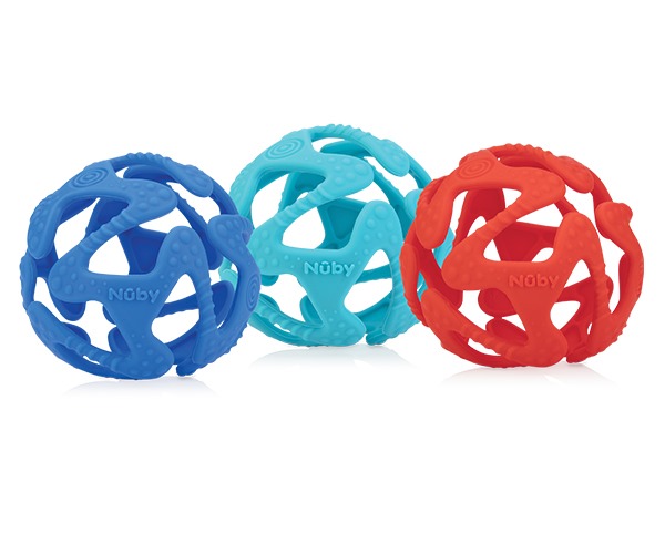 NUBY BALLE DE DENTITION SILICONE +3MOIS REFERENCE 20-ID6836