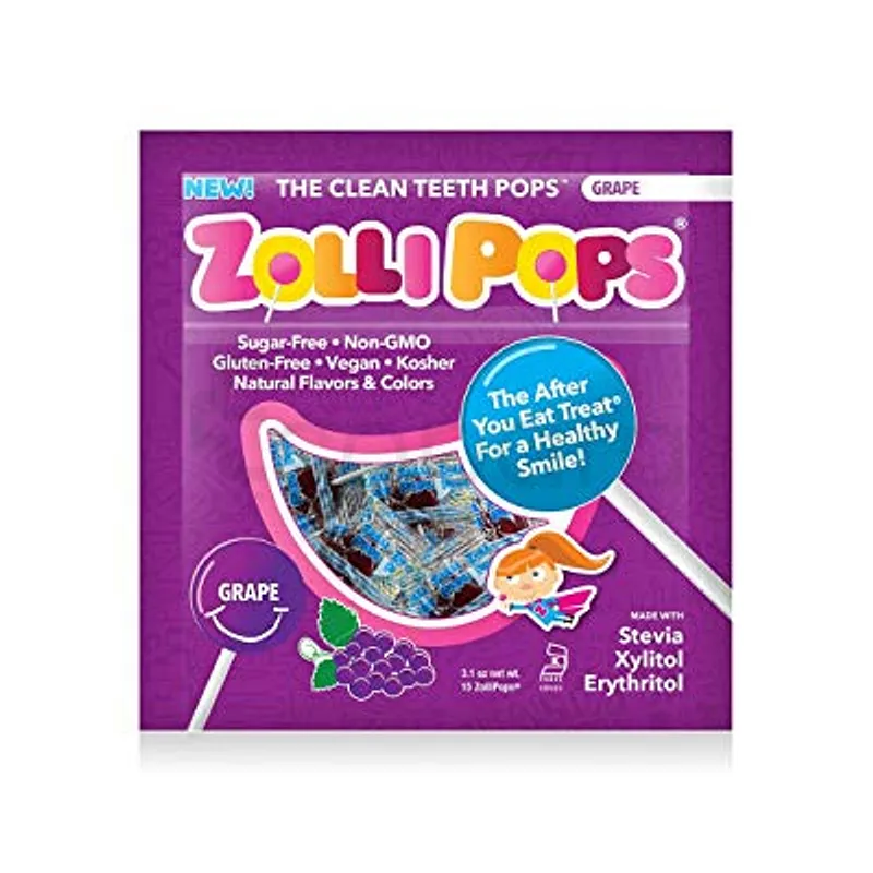 ZOLLIPOPS THE CLEAN TEETH RAISIN GRAPE BOITE DE 15