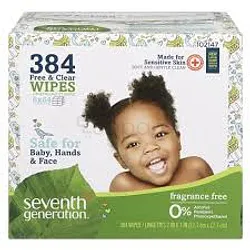 SEVENTH GENERATION PACK LINGETTES BOITE DE 384