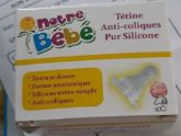 NOTRE BEBE TETINE ANTI-COLIQUE PURE SILICONE 2EME AGE REFERENCE BD026-3