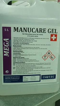 MANUCARE GEL ALCOOLIQUE 5L