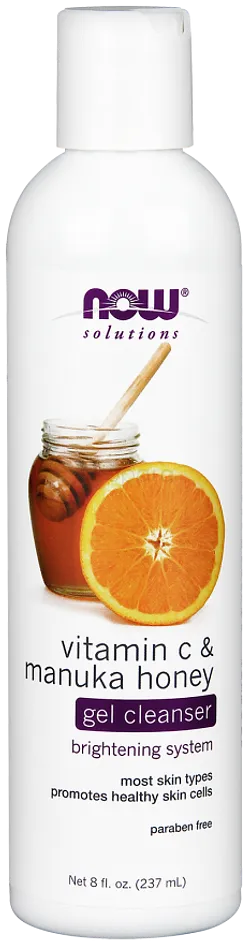 NOW GEL NETTOYANT À LA VITAMINE C ET AU MIEL DE MANUKA 237ML