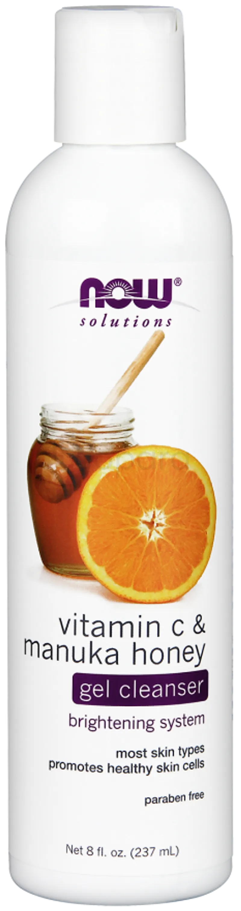 NOW GEL NETTOYANT À LA VITAMINE C ET AU MIEL DE MANUKA 237ML