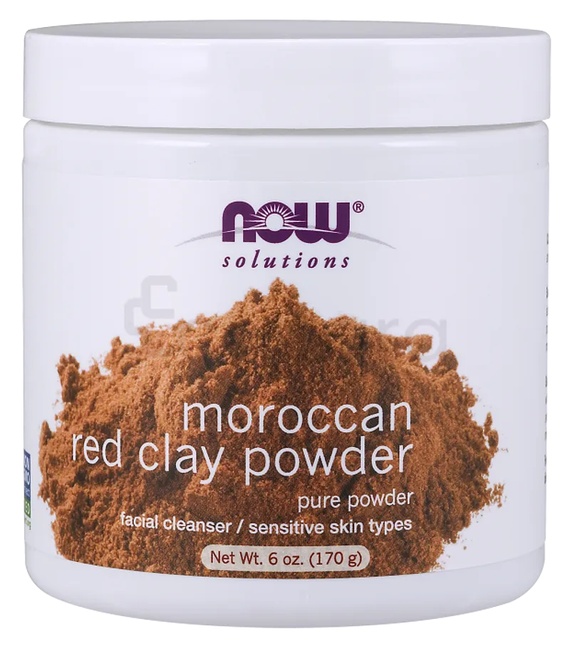 NOW POUDRE D'ARGILE ROUGE MAROCAINE 170G