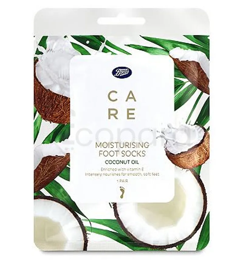BOOTS CARE MOISTURISING FOOT SOCKS COCONUT OIL