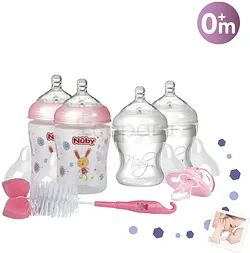 NUBY SET NAISSANCE ROSE +0MOIS REFERENCE IDVP55
