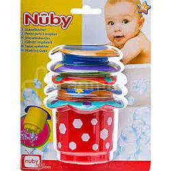 NUBY JOUET DE BAIN STACKABLE BATH CUPS REFERENCE 20-ID6152