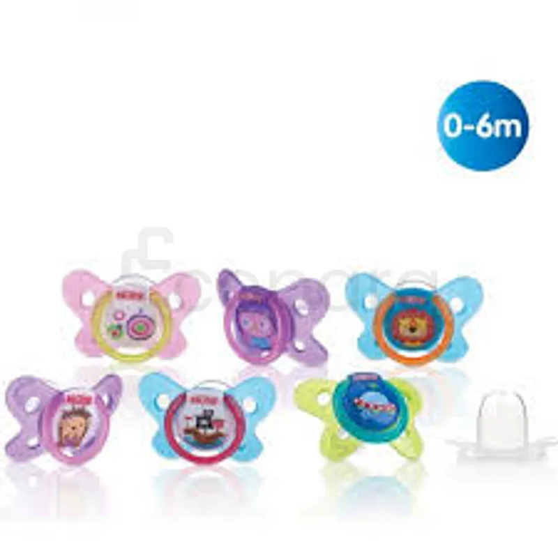 NUBY SUCETTE EN SILICONE OVAL CLASSIC AVEC COUVERCLE 0-6MOIS REFERENCE 20-ID5857SFS