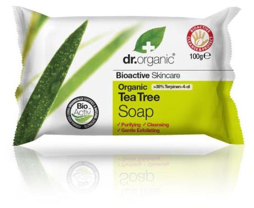 DR ORGANIC ARBRE A THE SAVON TEA TREE BIOACTIVE SKINCARE 100G