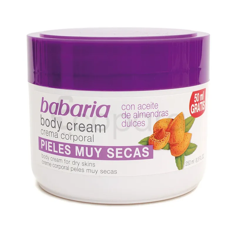 BABARIA CREME CORPS HUILE D'AMANDE PEAU SECHE 250ML