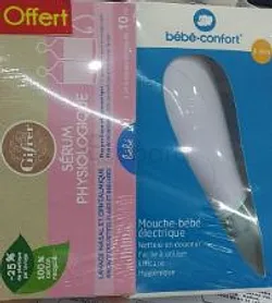 BEBE CONFORT PACK MOUCHE BEBE ELECTRIQUE + SERUM PHYSIOLOGIQUE 10ML*24 OFFERT