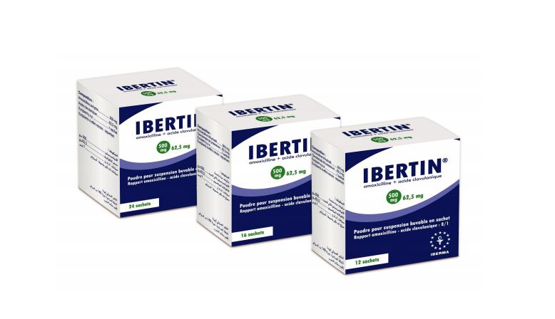 IBERTIN 500MG/62.5MG BOITE DE 12 SACHETS