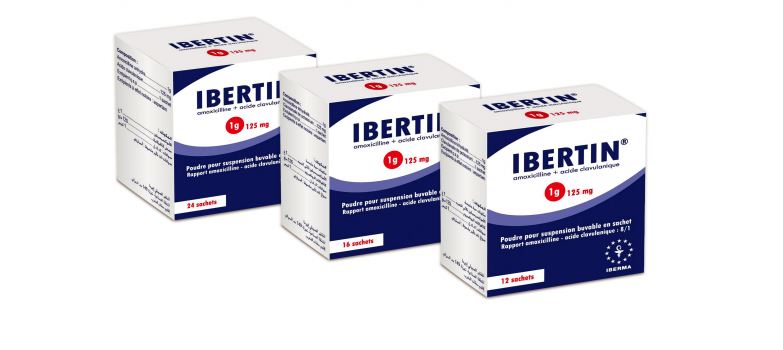 IBERTIN 1G/125MG BOITE DE 12 SACHETS