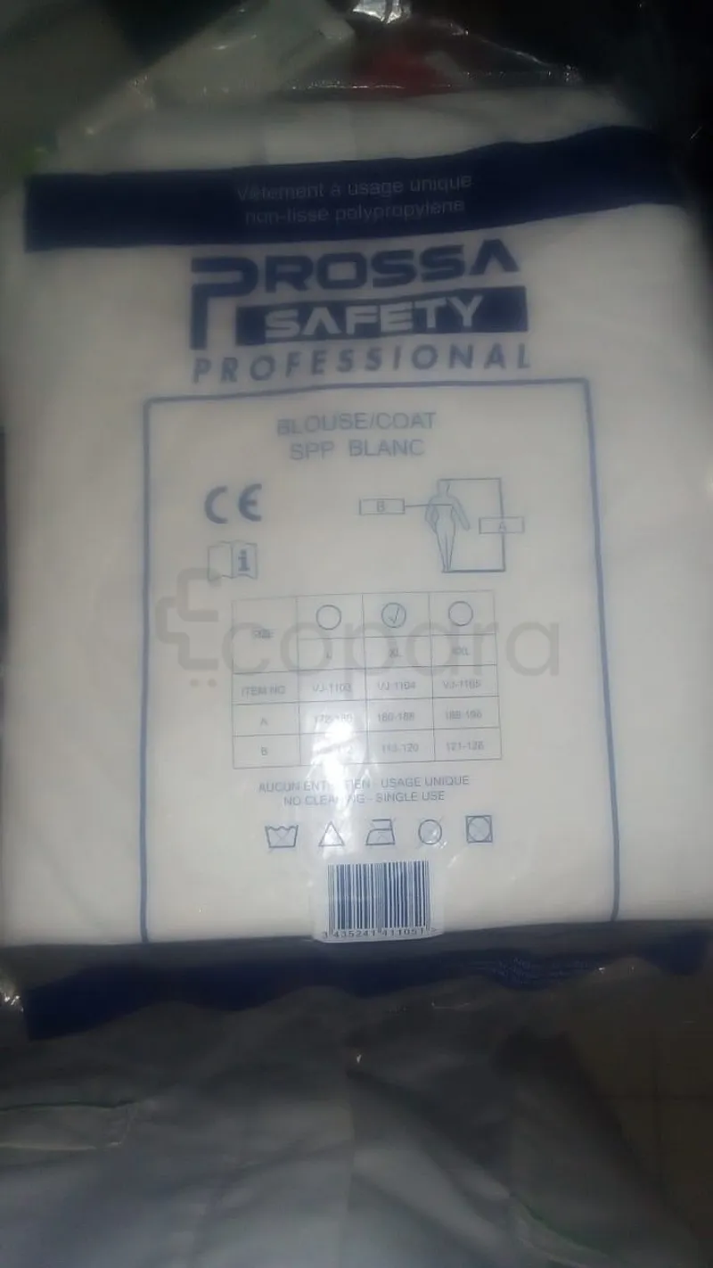 PROSSA SAFETY BLOUSE COAT SPP BLANC TAILLE XL