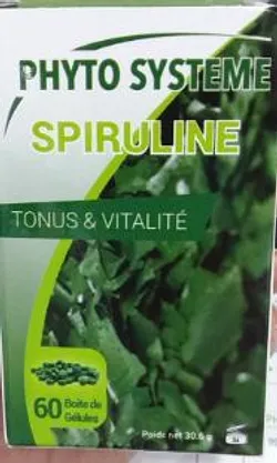PHYTO SYSTEME SPIRULINE TONUS ET VITALITE BOITE DE 60 GELULES