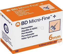 BD MICROFINE PLUS AIGUILLE A STYLO INSULINE 31G/6MM BOITE DE 100 REFERENCE 320736