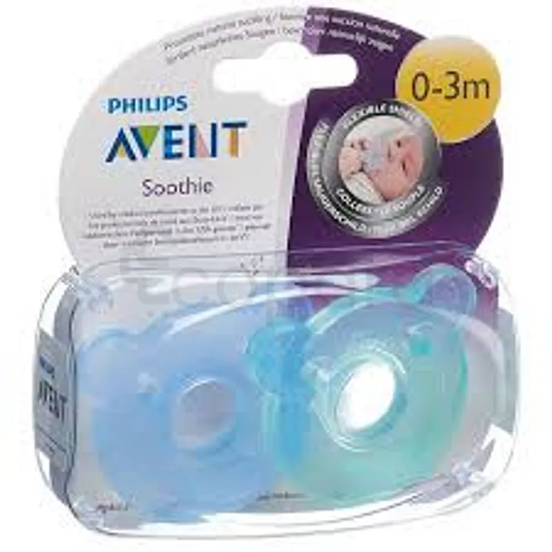 AVENT 2 SUCETTES SOOTHIE 0-3MOIS GARCON REFERENCE SCF194/01