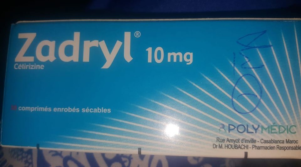 ZADRYL 10MG BOITE DE 30 COMPRIMES GM