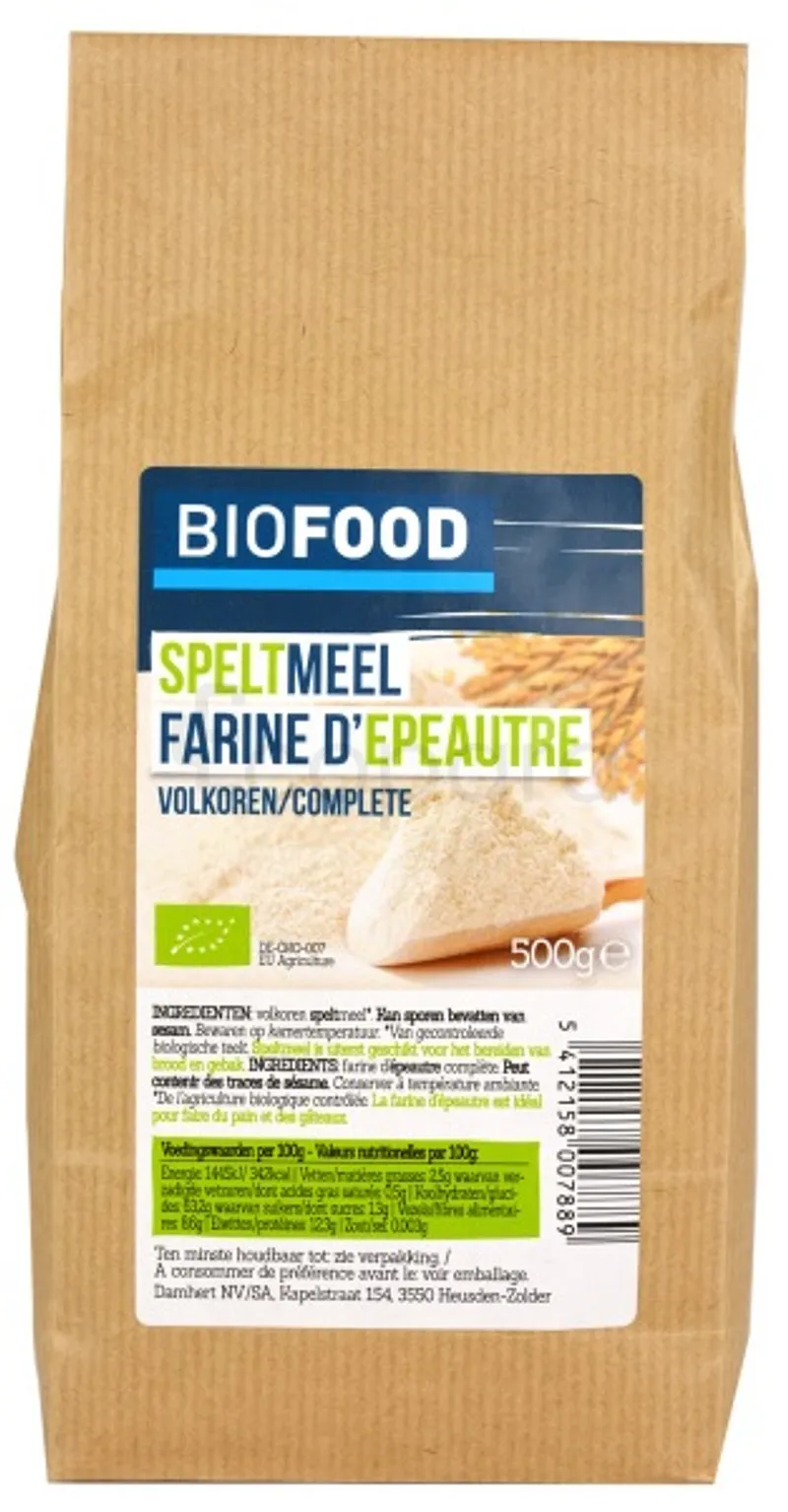 DAMHERT BIOFOOD FARINE D'EPEAUTRE BIO 500G